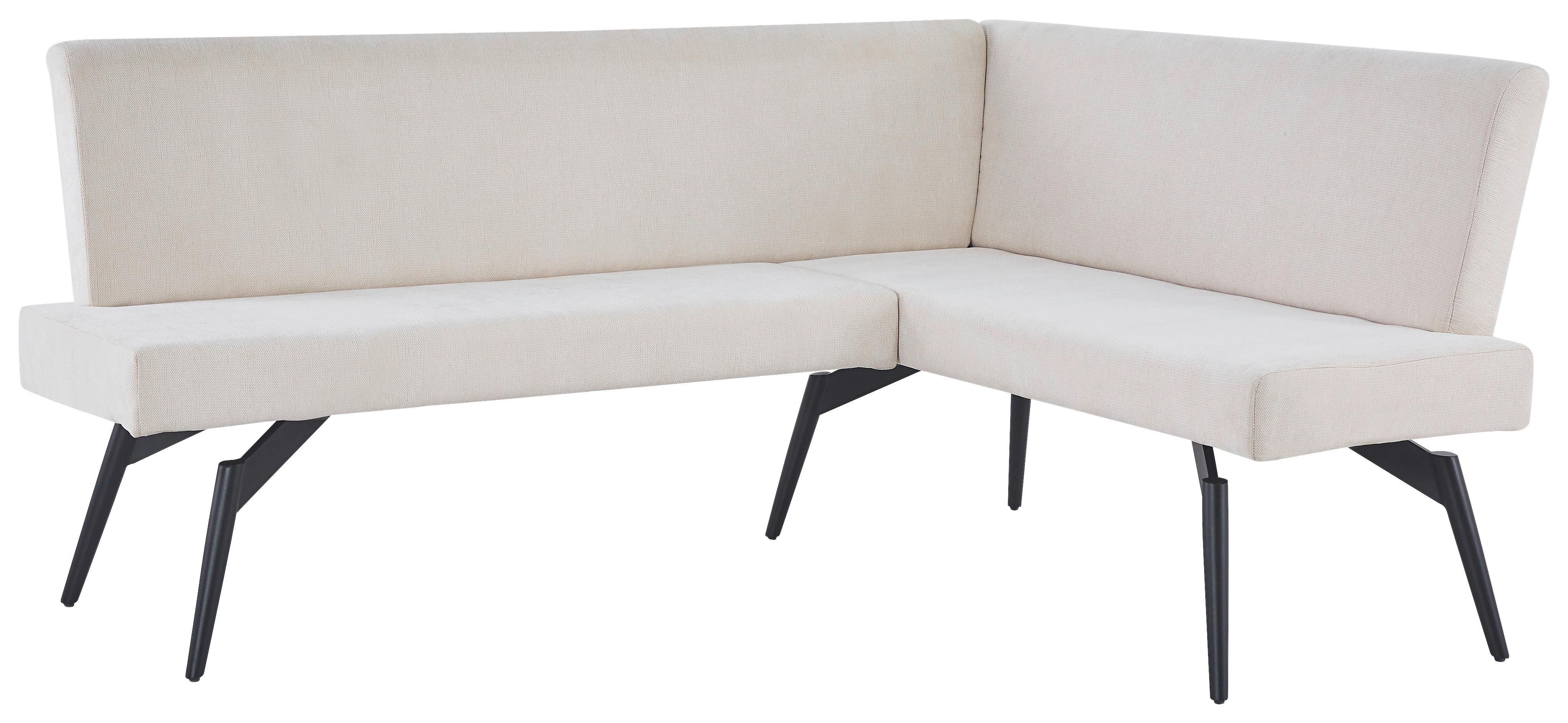 Eckbank Tinos Beige, S: 190x150 cm - Beige/Schwarz, KONVENTIONELL, Textil/Metall (190/150cm) - MID.YOU