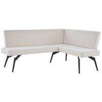 Eckbank Tinos Beige, S: 190x150 cm - Beige/Schwarz, KONVENTIONELL, Textil/Metall (190/150cm) - MID.YOU