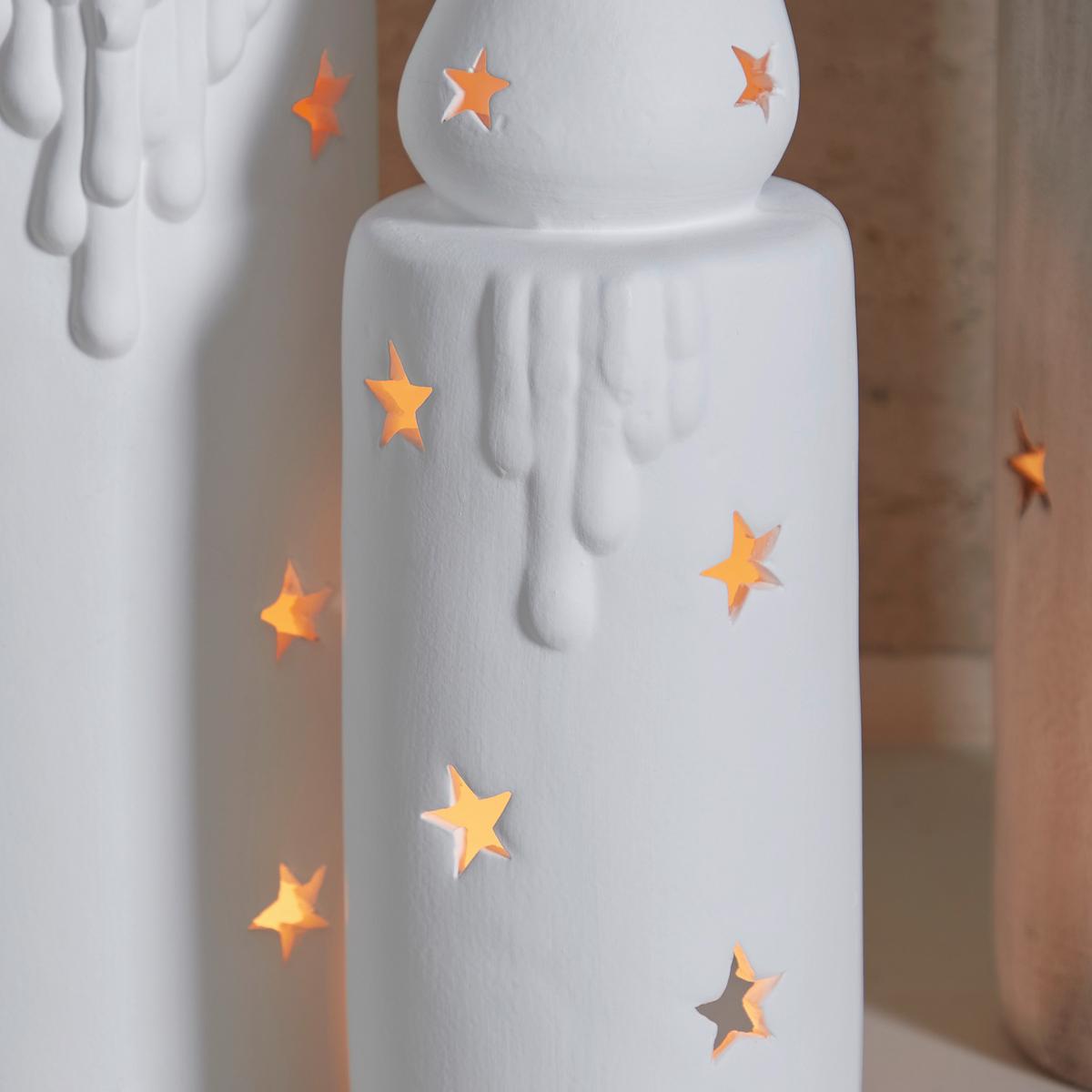 Kerzenhalter Dalyan Keramik Weiß Matt - Weiß, KONVENTIONELL, Keramik (11/40cm) - Luca Bessoni