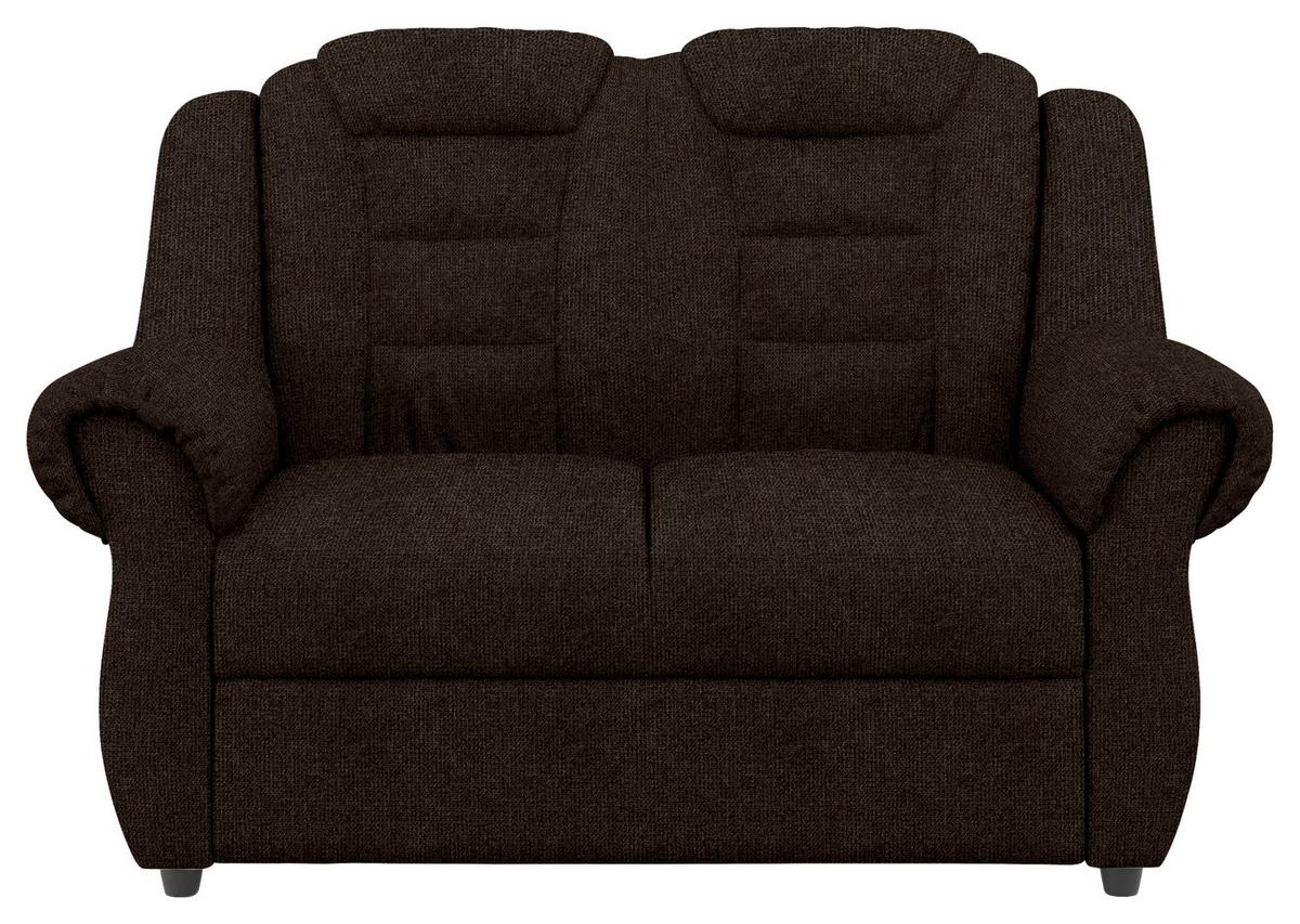 Sitzgarnitur 3-tlg. Boston Braun Chenille - Schwarz/Braun, KONVENTIONELL, Textil - Livetastic