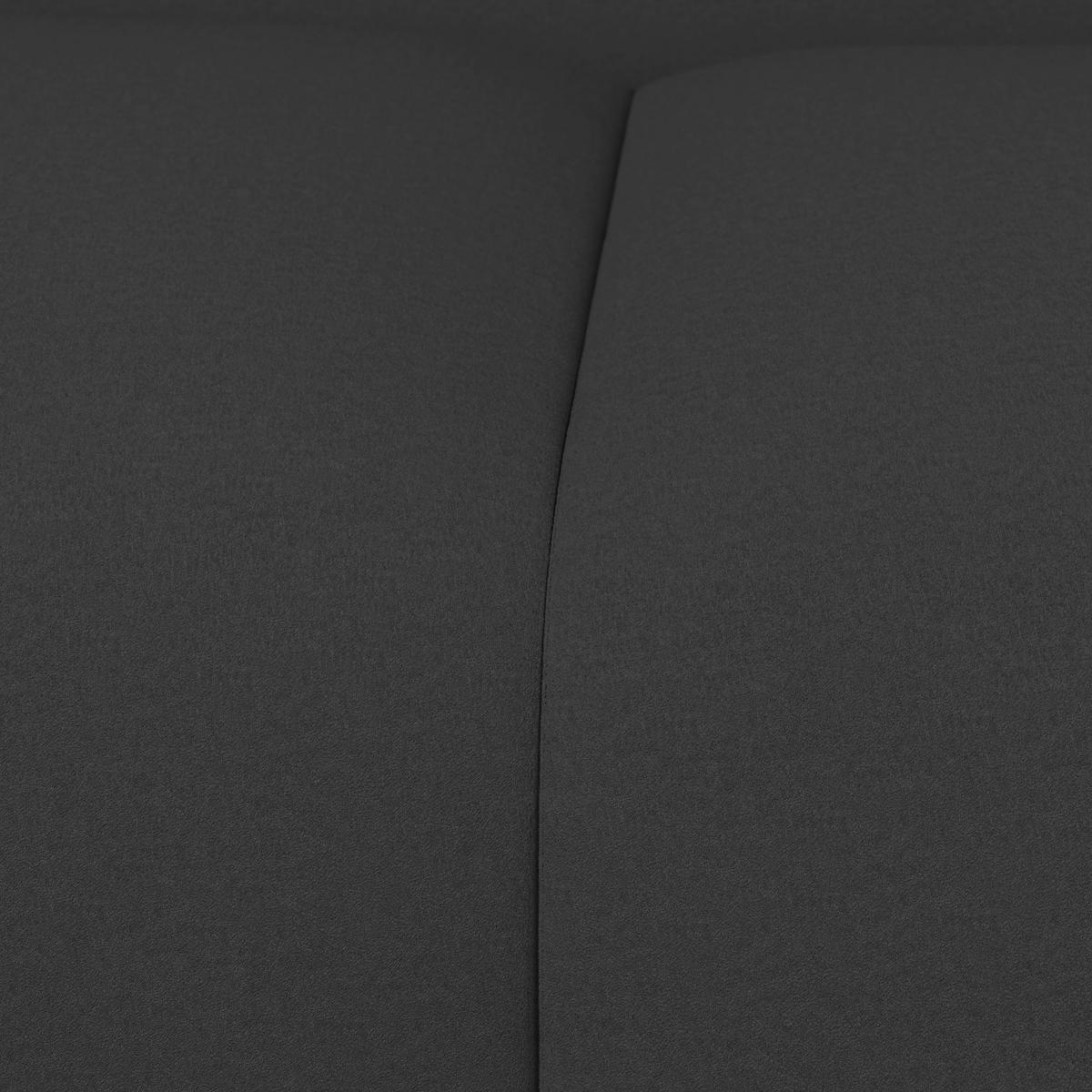 Pohovka HEVI, tmavosivý zamat, max. 360 kg - čierna/prírodná farba, Modern, drevo/textil (197/73/86cm) - Bessagi Home