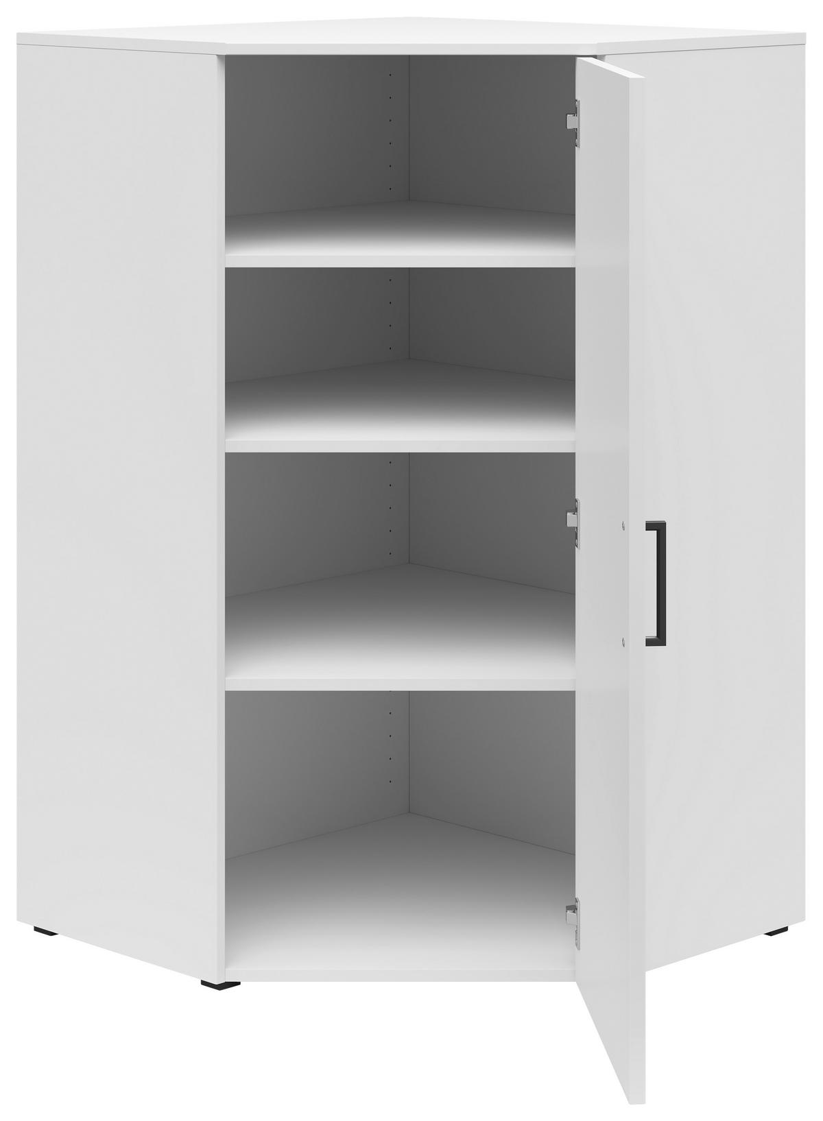 Rohová komoda MULTISTAURAUM - čierna/biela, Modern, kompozitné drevo/plast (101/115/79cm)