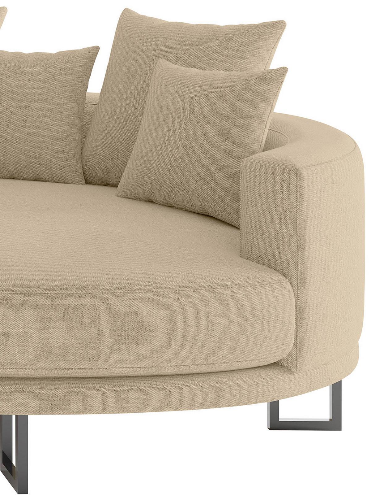 Bigsofa Natalia Beige S: 150x283 cm - Beige/Schwarz, Design, Textil (150/283cm) - Livetastic