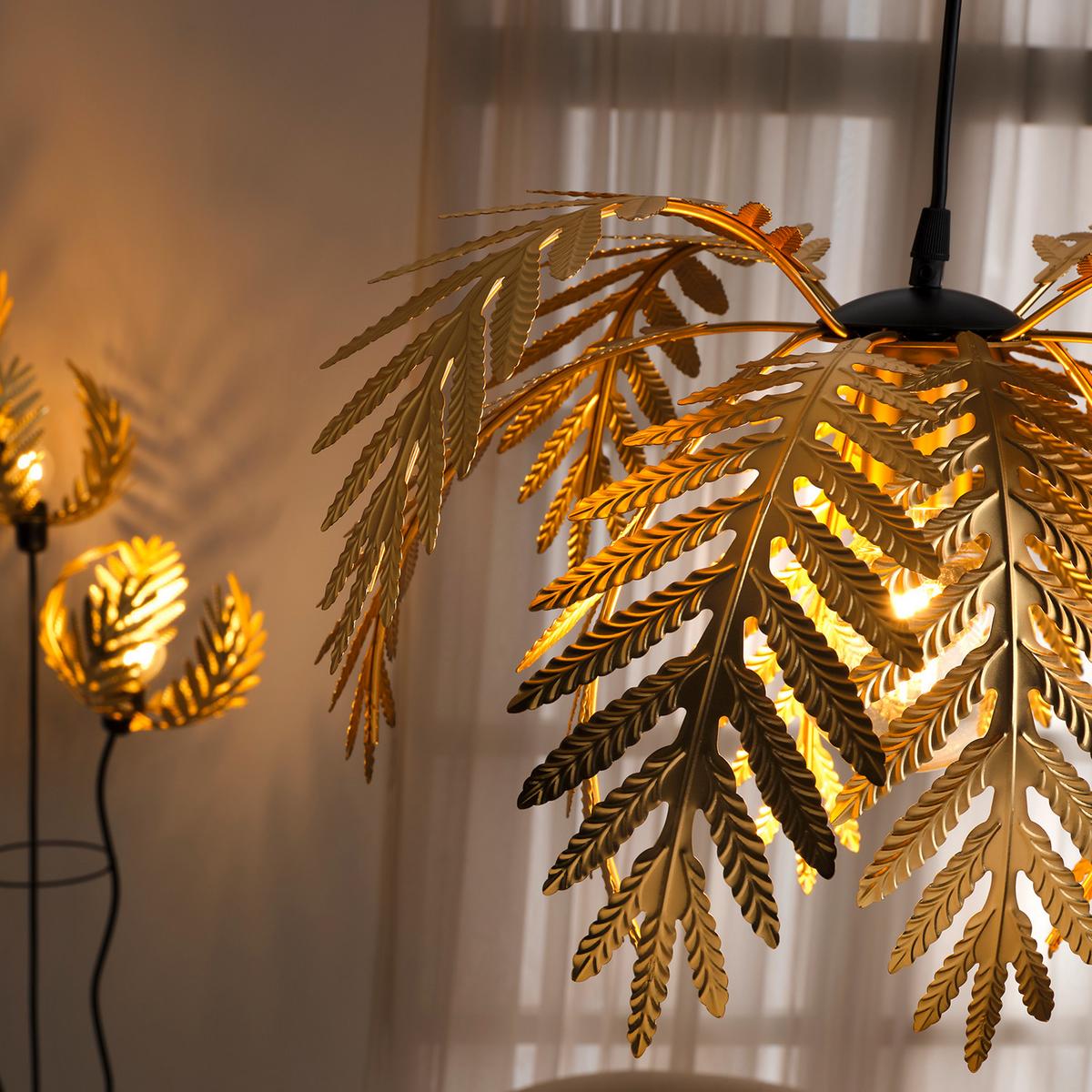 Pendelleuchte Dubai Goldfarben L: 50 Cm 22w - Goldfarben, Basics, Metall (50/50/110cm)