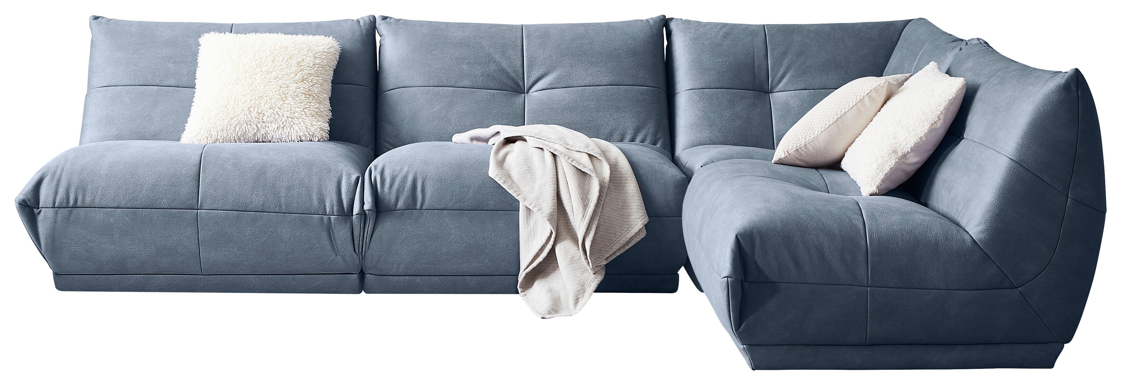 Ecksofa Giselle Blaugrau - Blaugrau, Trend, Textil (315/210cm) - Livetastic