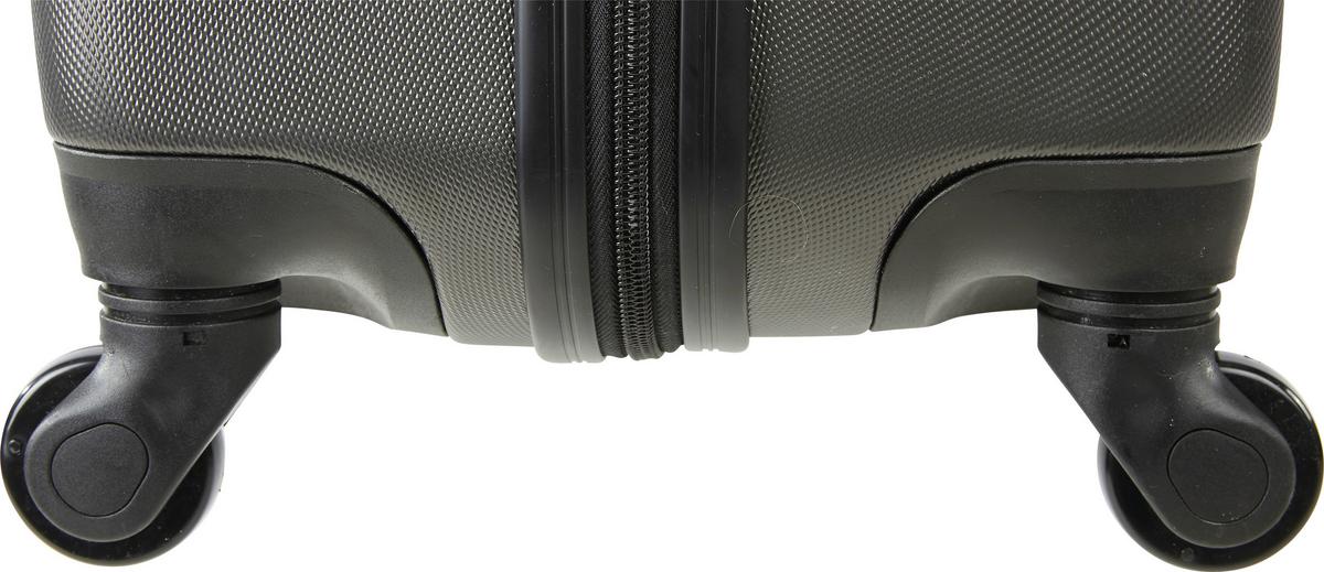 Reisekoffer Set 3-Tlg. Jumbo 4 Rollen Hartschale - Anthrazit, KONVENTIONELL, Kunststoff/Textil - Luca Bessoni