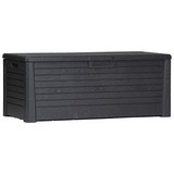 Kissenbox Woody Anthrazit 550 Liter - Anthrazit, MODERN, Kunststoff (148/60/72cm)