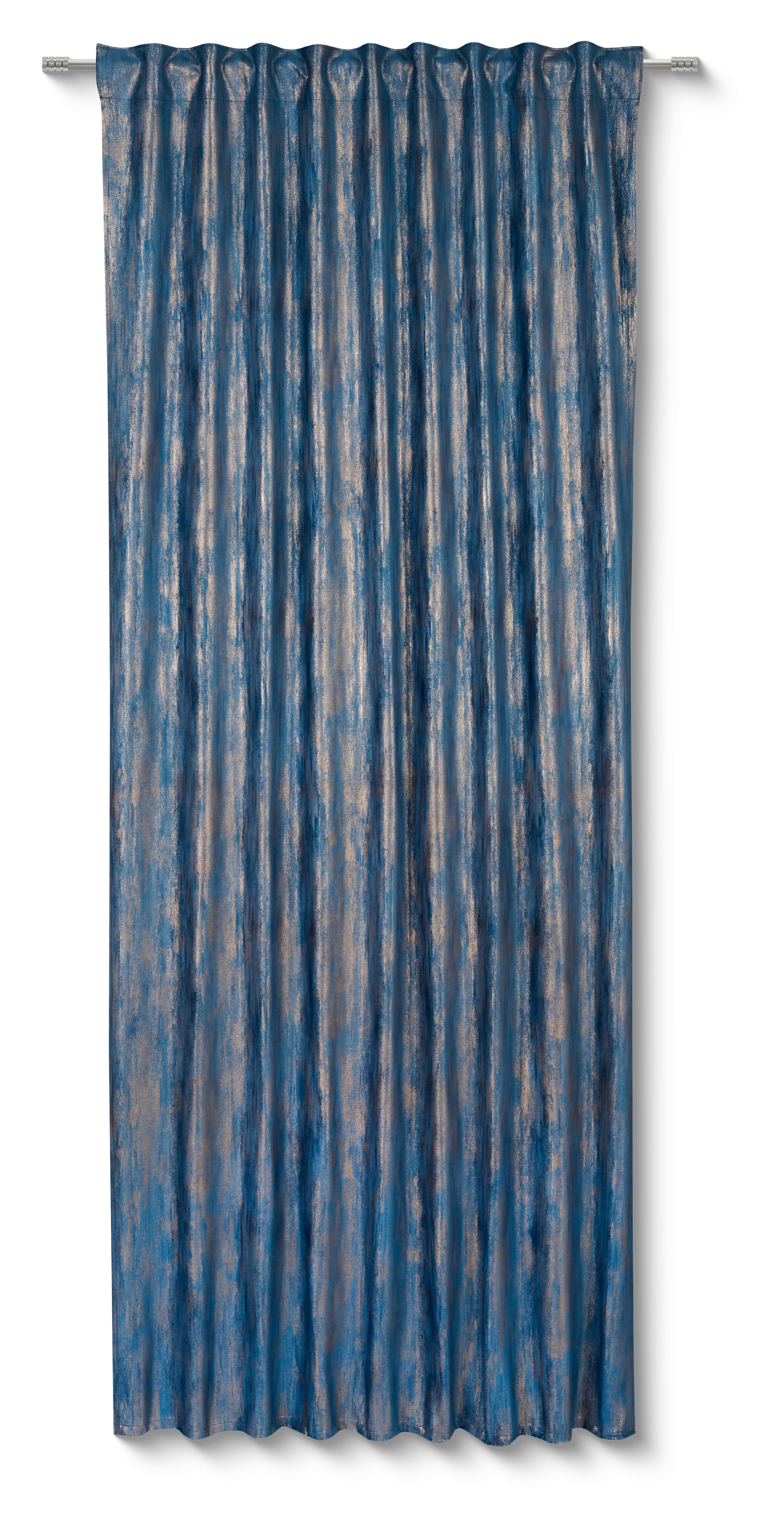 Fertigvorhang Beverly - Blau, MODERN, Textil (135/245cm) - Luca Bessoni