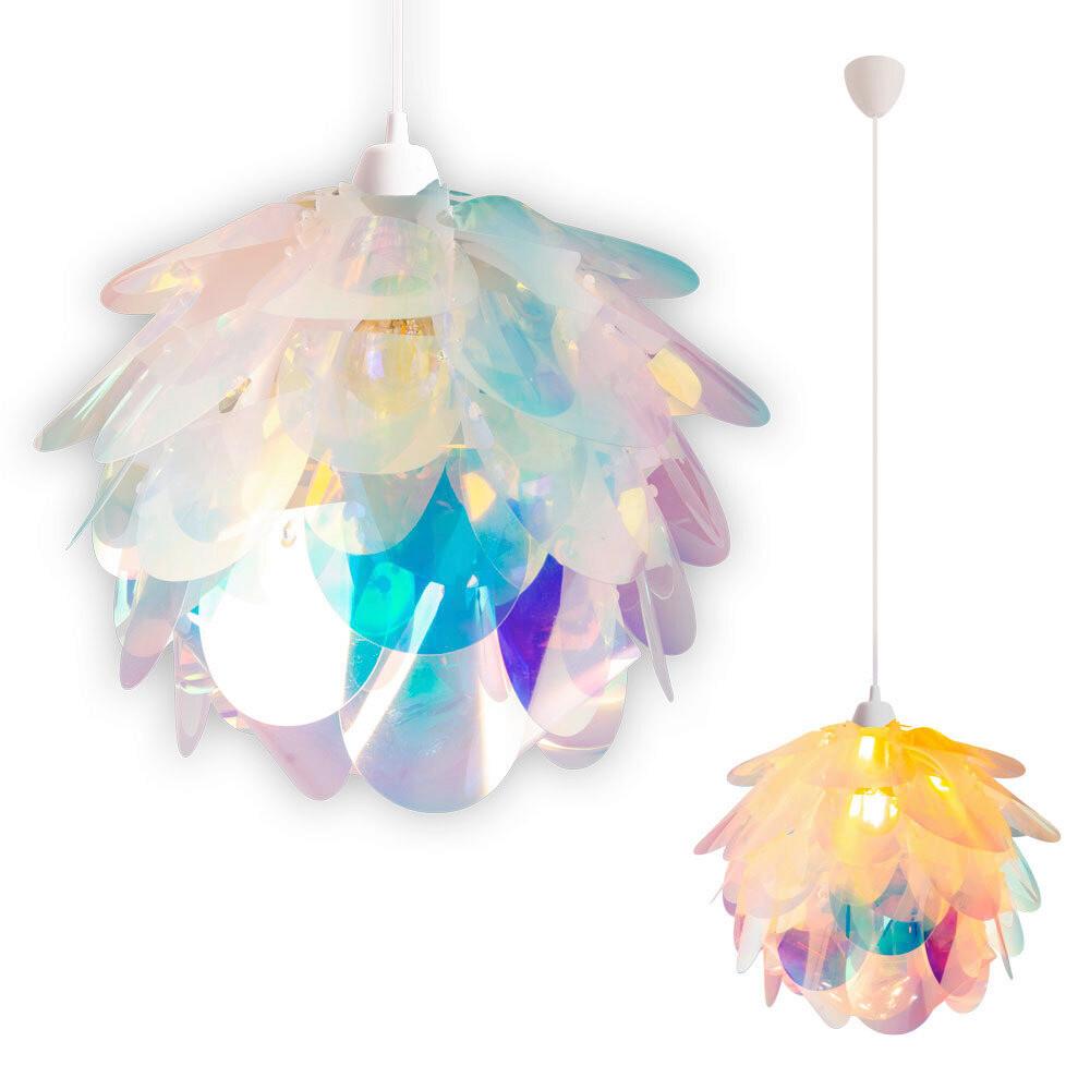 Hängeleuchte H: 31 cm 1-Flammig mit Bunten Blättern - Multicolor, Design, Kunststoff/Metall (41/31cm) - Näve