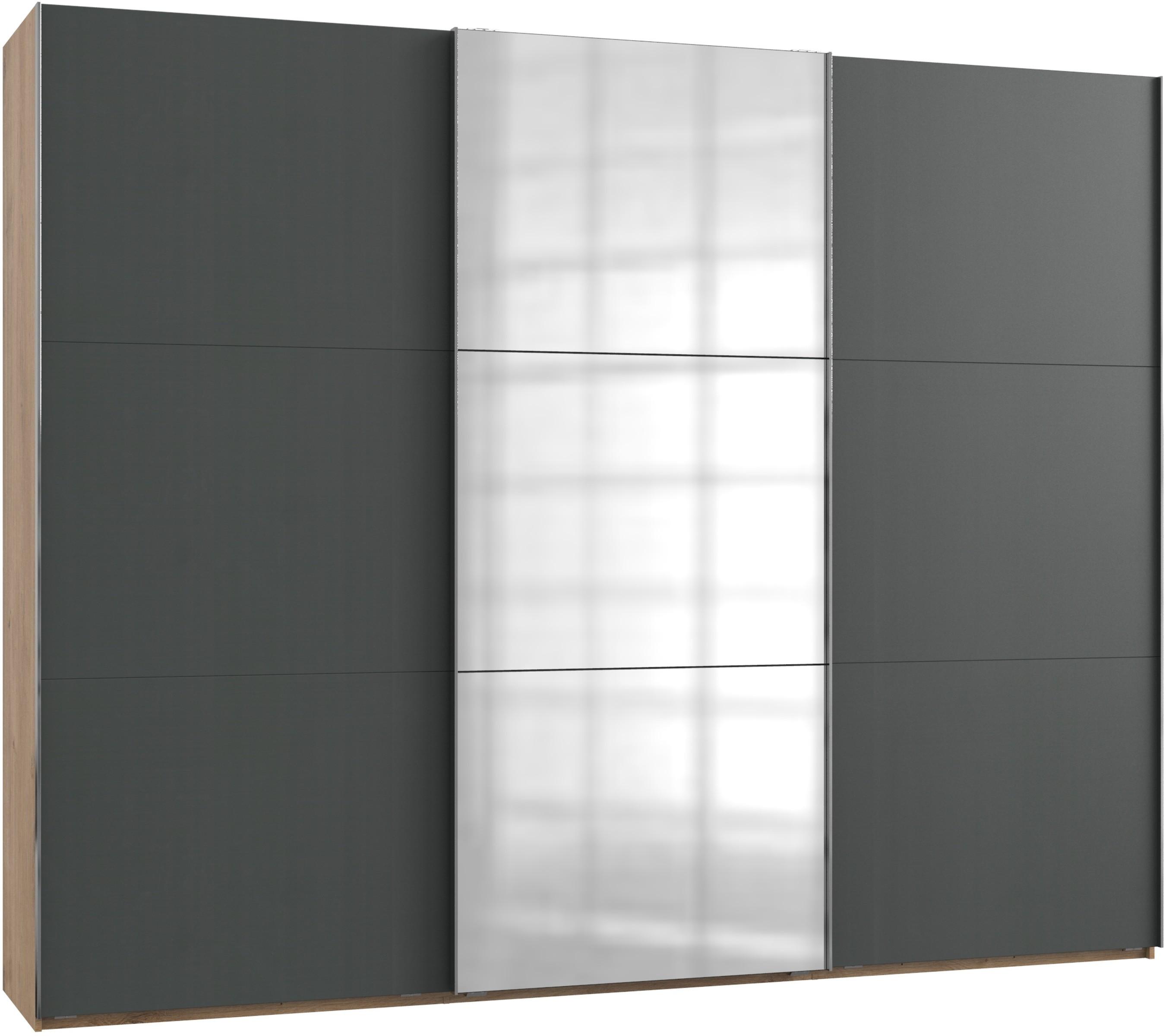 Schwebetürenschrank 300cm Level, Graphit/eiche Dekor - Eichefarben/Graphitfarben, MODERN, Holzwerkstoff (300/236/65cm) - MID.YOU