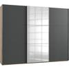 Schwebetürenschrank 300cm Level, Graphit/eiche Dekor - Eichefarben/Graphitfarben, MODERN, Holzwerkstoff (300/236/65cm) - MID.YOU