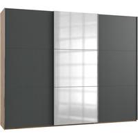 Schwebetürenschrank 300cm Level, Graphit/eiche Dekor - Eichefarben/Graphitfarben, MODERN, Holzwerkstoff (300/236/65cm) - MID.YOU