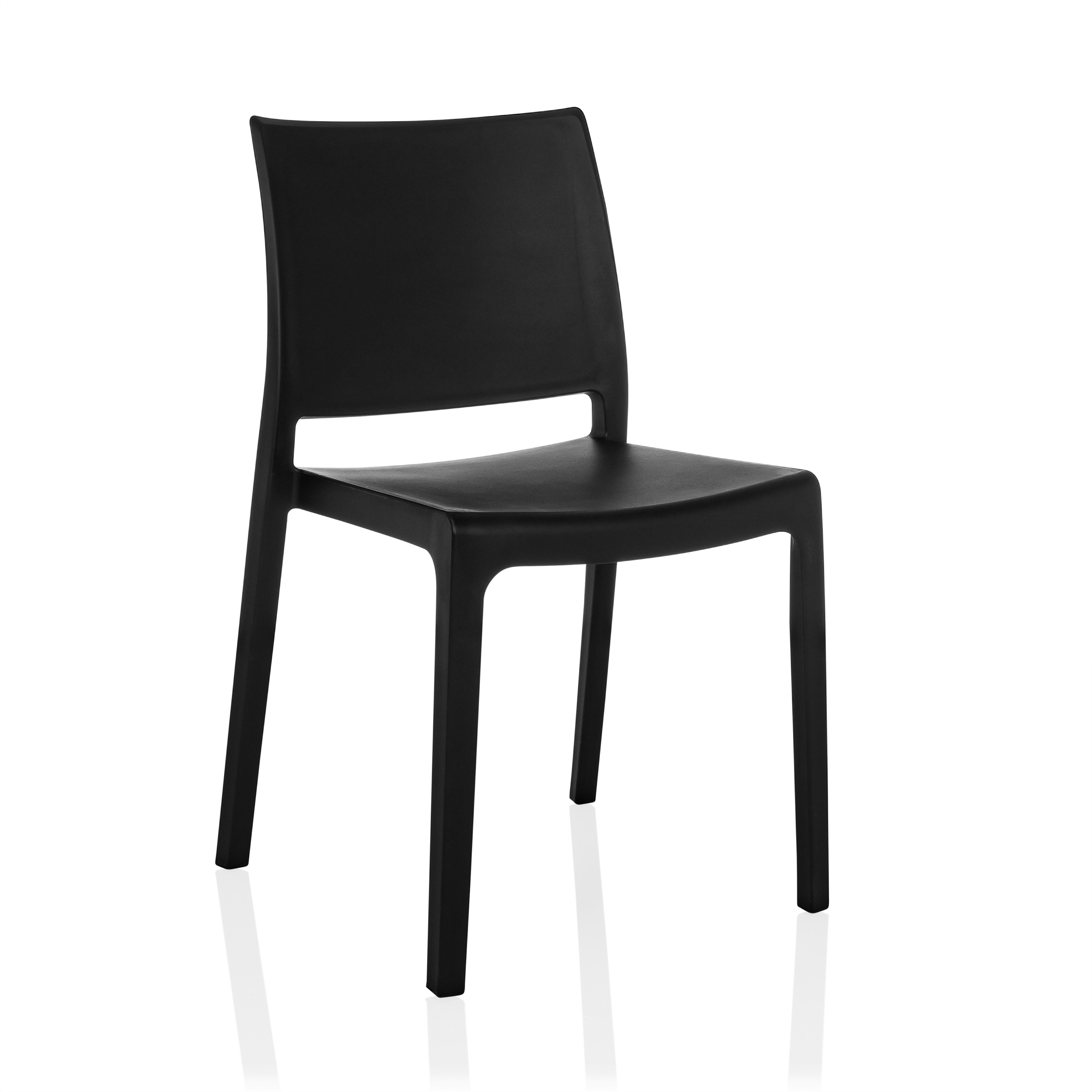 Stuhl T37 V Schwarz B: 47 cm - Schwarz, MODERN, Kunststoff (47/80/51cm) - MID.YOU