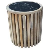 Konferenčný stolík SWAY - čierna/prírodná farba, Modern, kov/drevo (45/50cm) - Premium Living