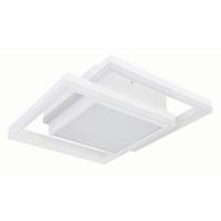 Led Mennyezeti Lámpa 67225-24fsh - opál/fehér, Basics, műanyag/fém (41,5/41,5/10,5cm) - Globo