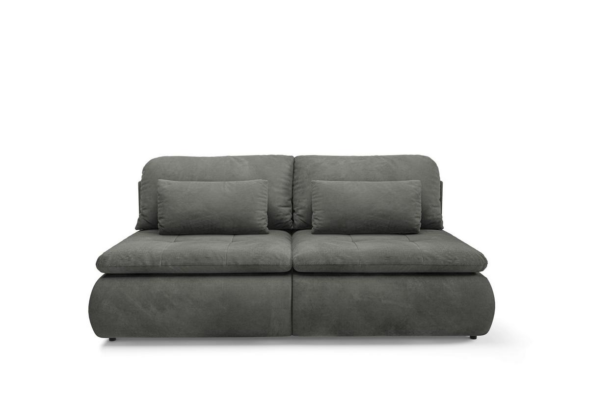 Schlafsofa Mystic Grau B: 220cm - Schwarz/Grau, Design, Textil (220/94/114cm) - Livetastic