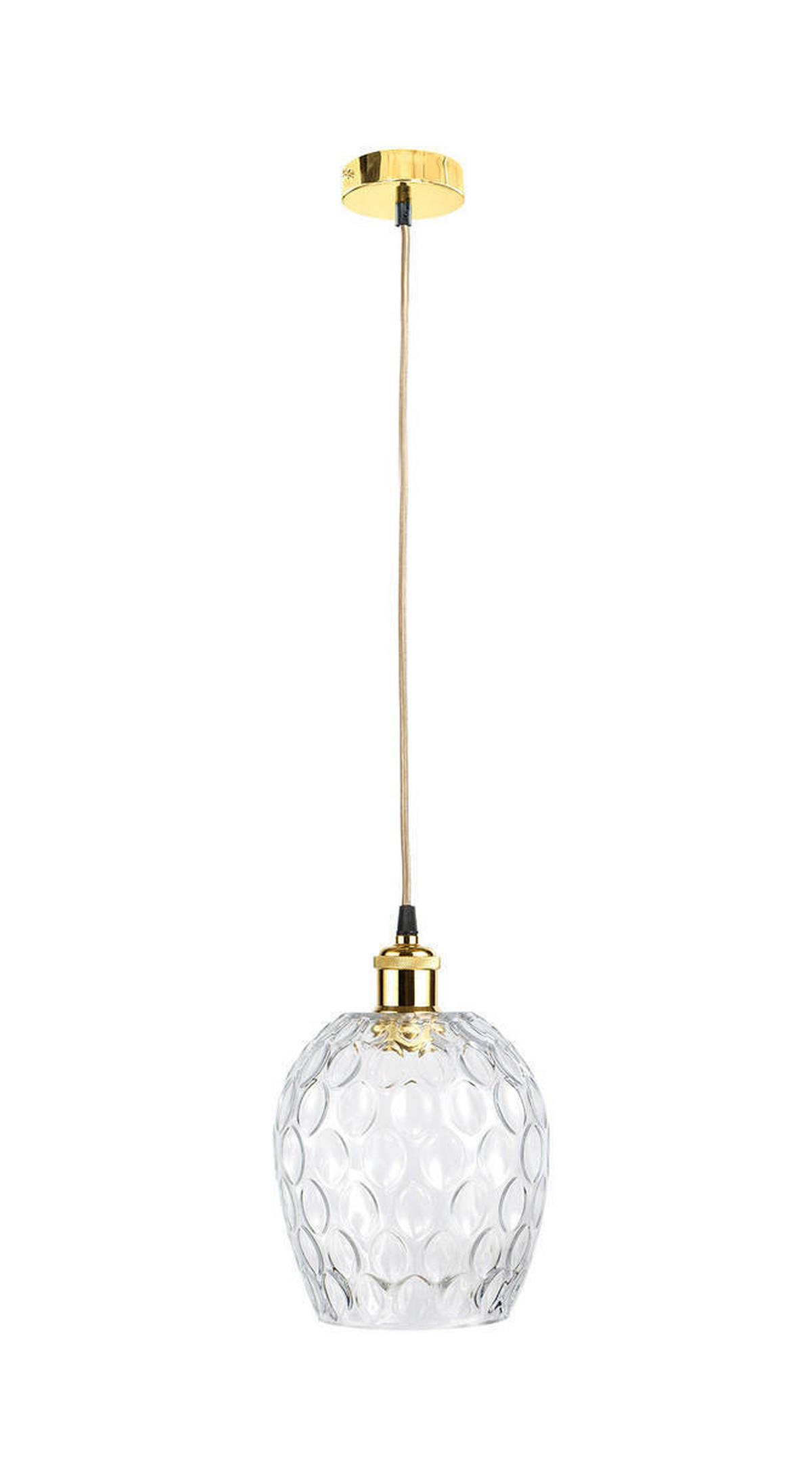 Hängeleuchte Corona H: 27 cm 1-Flammig - Klar, Trend, Glas (18/27/18cm) - Kayoom