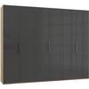 Drehtürenschrank 300cm Level, Grau/eiche Dekor - Eichefarben/Grau, MODERN, Glas/Holzwerkstoff (300/236/58cm) - MID.YOU