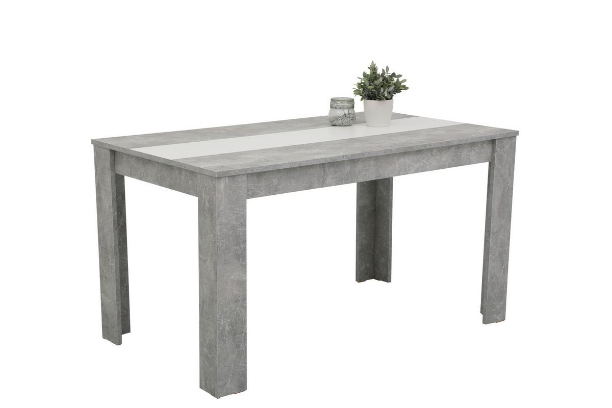 Tischgruppe Helene Grau L: 140 cm - Grau, MODERN, Holzwerkstoff/Textil (140/80/74cm) - MID.YOU