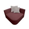 Sofa Zuri Rot/creme, B: 110cm - Rot/Creme, Trend, Textil (110/75/115cm) - Livetastic