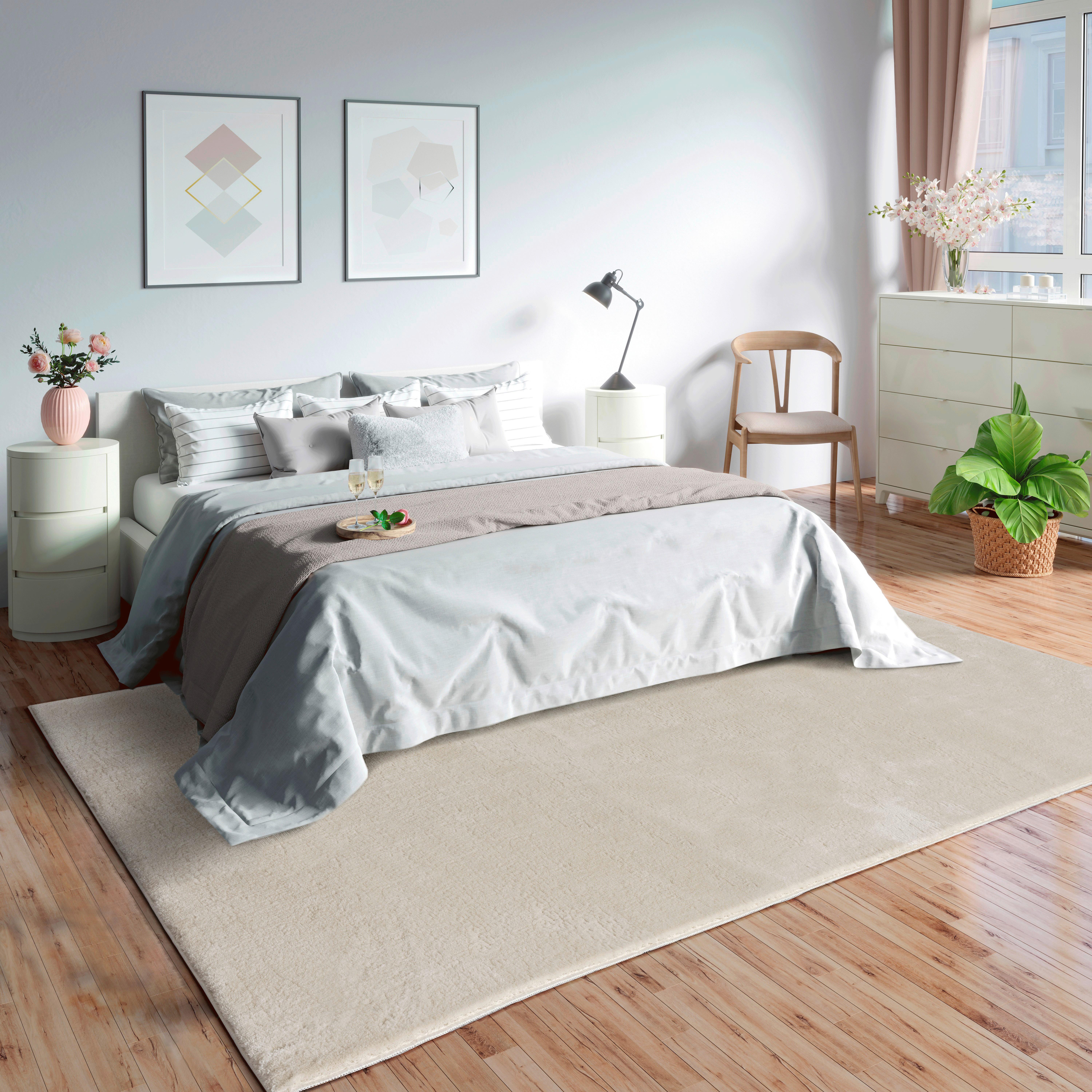 Fellteppich Loft - Beige, KONVENTIONELL, Textil (120/160cm)