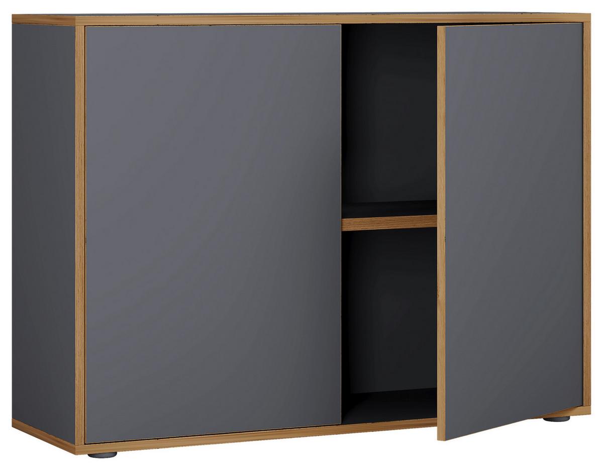 Aktenschrank Salia Anthrazit, Honigeiche B:100 cm - Honigeiche/Anthrazit, Design, Holzwerkstoff (100/74/33cm) - MID.YOU