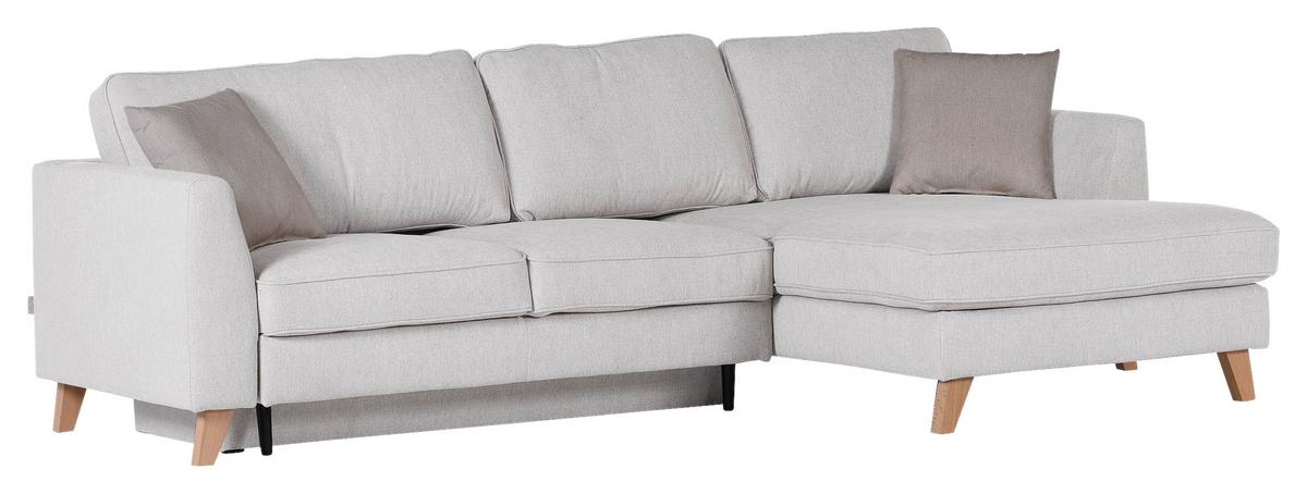 Ecksofa Rimini - Beige/Buchefarben, Design, Textil (271/165cm) - MID.YOU