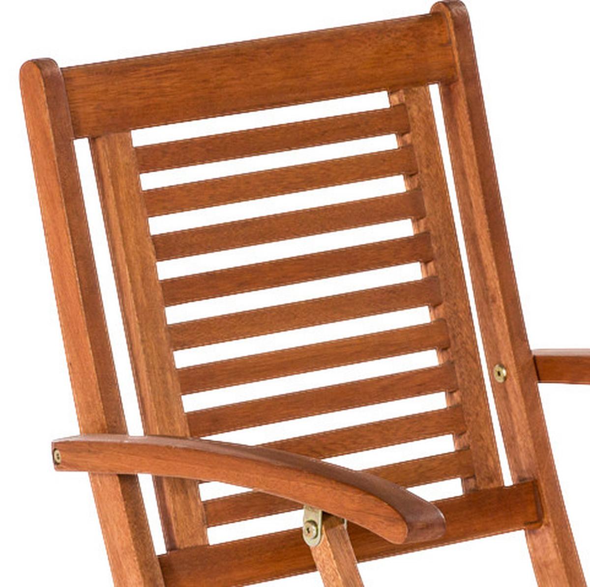 Gartensessel 2er-set Klappbar Cordona Eukalyptusholz - Naturfarben, Basics, Holz (52/93/57cm) - Gardenson