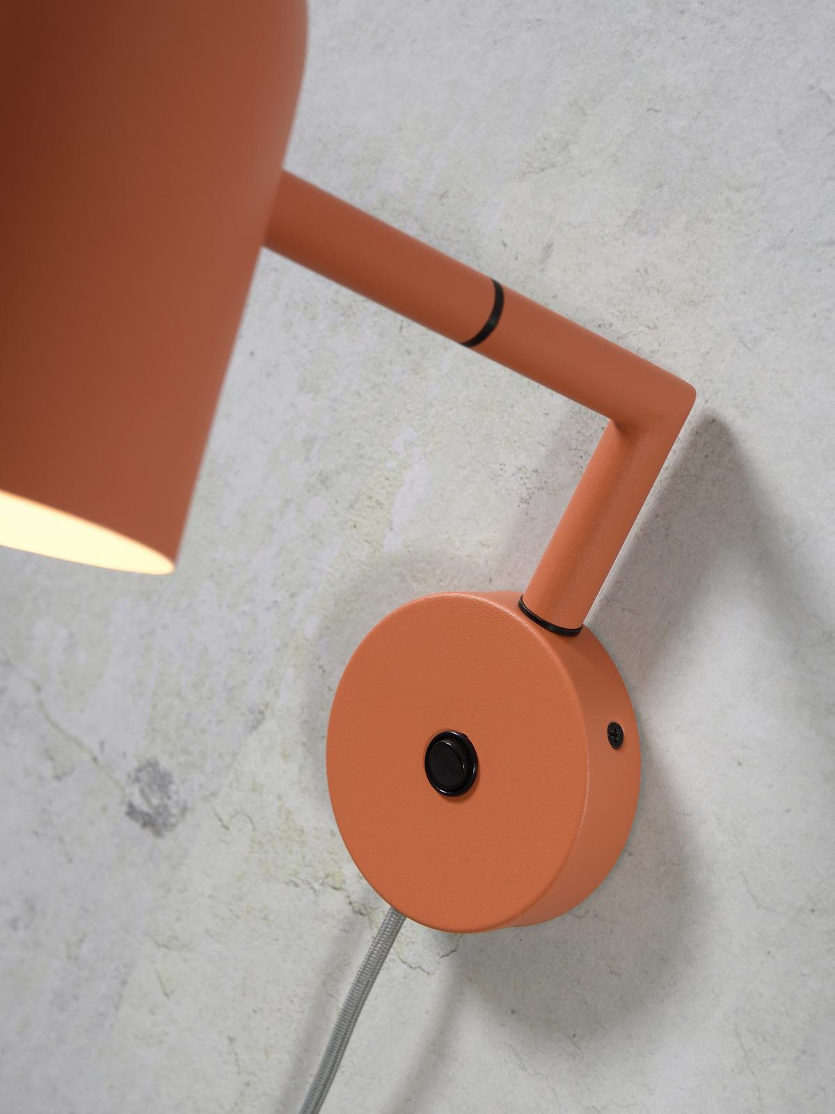 Wandleuchte Marseille 1-Flammig Terra Cotta - Terracotta, Design, Metall (33/15/33cm) - It's about Romi