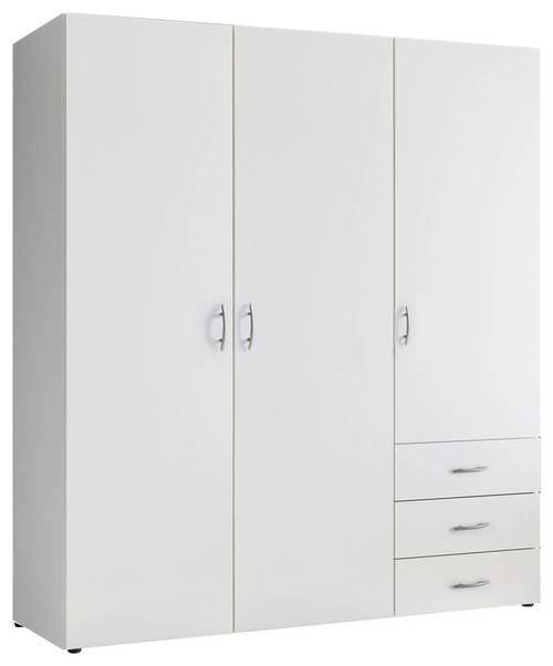 Drehtürenschrank mit Laden B: 150 cm Harry Weiß - Weiß, MODERN, Holzwerkstoff (150/176/51,3cm) - MID.YOU