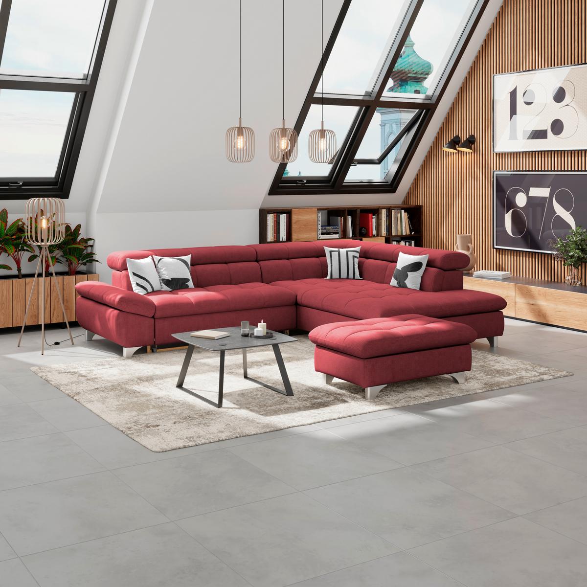 Taburetka GEMINI, bordová ženilka, max. 120 kg - bordová/chrómová, Konventionell, kov/textil (108/46/108cm)