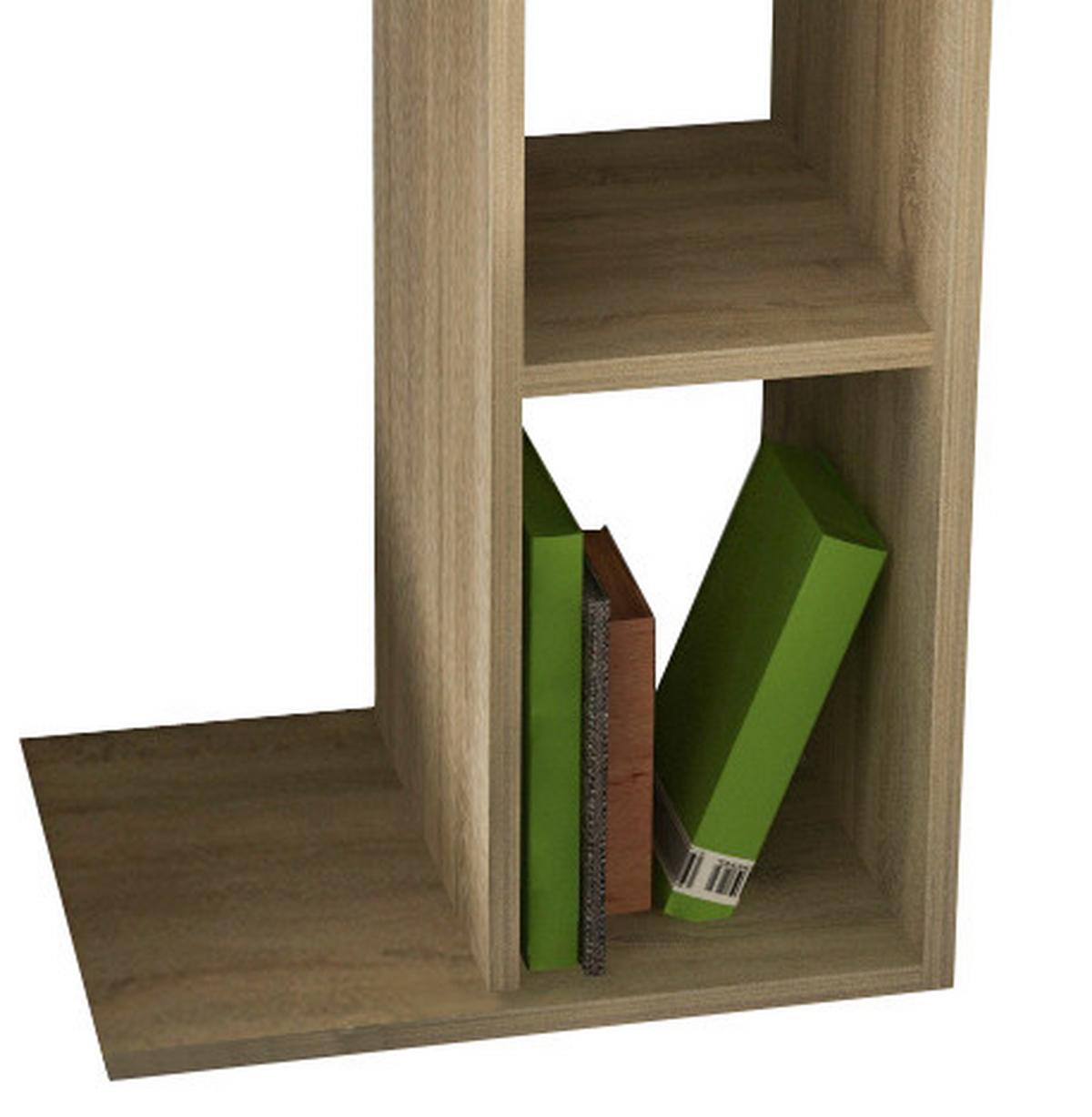 Couchtisch Holz Mit Fächer Nachto-Stand, Eiche Dekor - Eichefarben, Basics, Holzwerkstoff (40/30/63cm) - MID.YOU