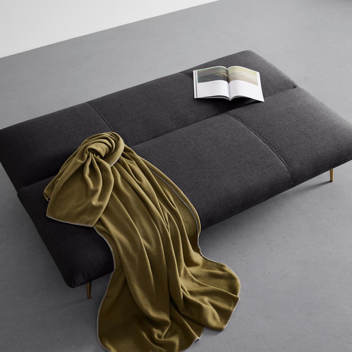 Rozkládací pohovka BEN tmavě šedá - tmavě šedá/barvy zlata, Moderní, kov/dřevo (186/82/85cm) - Bessagi Home