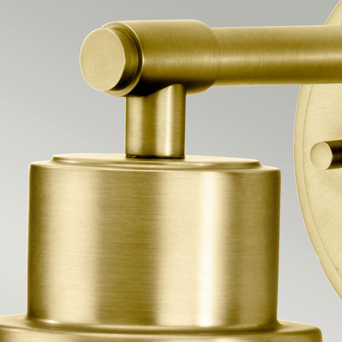 Bad-Wandleuchte Bathmorvah Ip44, 1-Flammig, Messingfarben - Messingfarben, Design, Glas/Metall (30/18,9/12cm) - Elstead Lighting