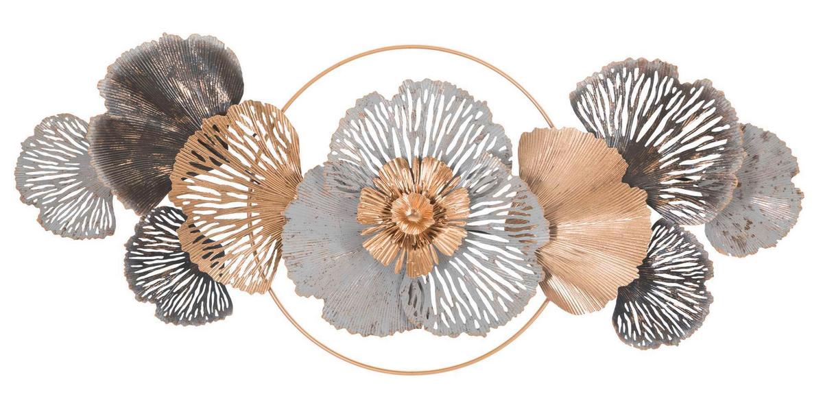 Wanddeko Poxy A Silber/goldfarben B: 130,8 Cm - Basics, Metall (130.8/55,90/8cm)