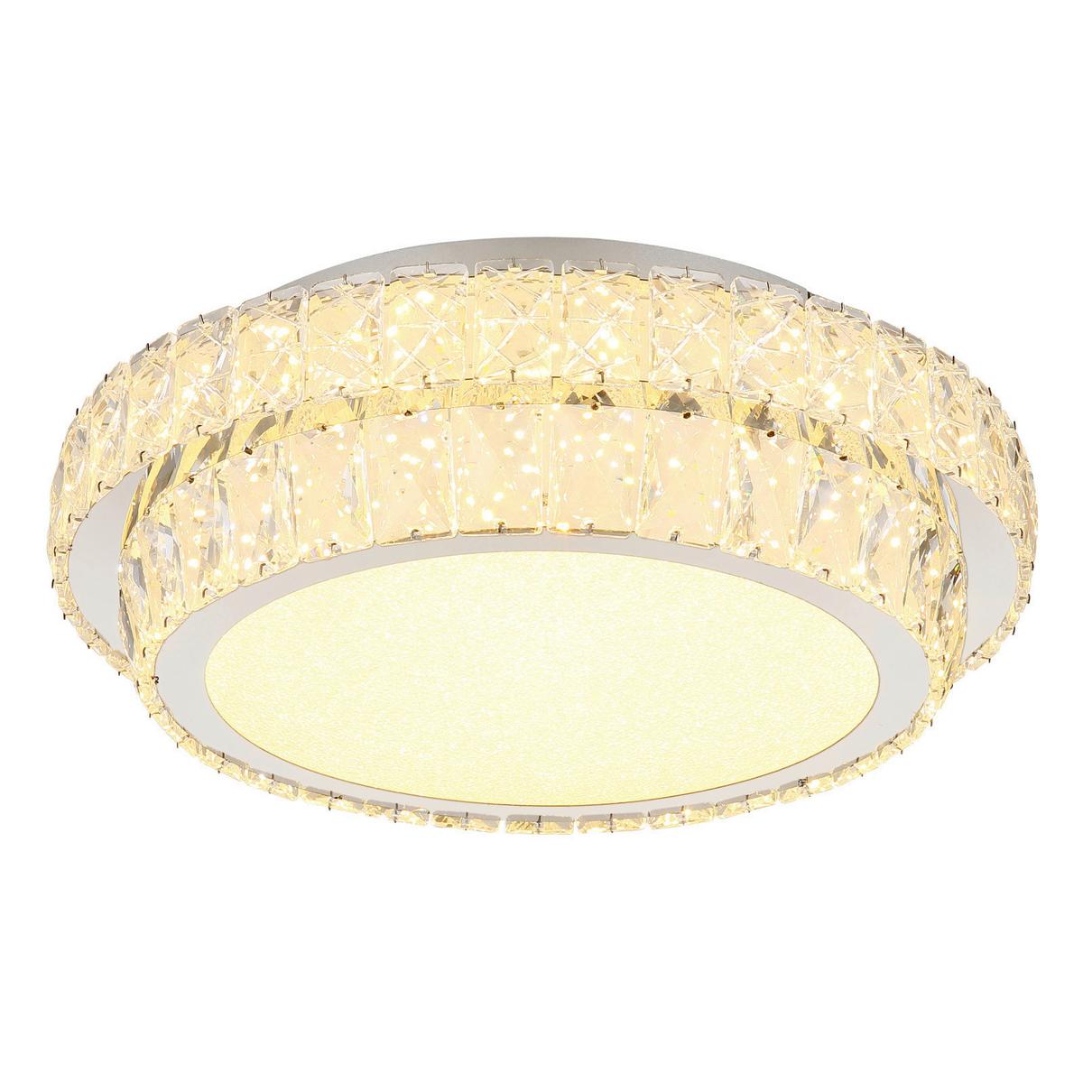 LED-Deckenleuchte 68157-38 - Klar/Chromfarben, KONVENTIONELL, Glas/Kunststoff (40/15.5cm) - Globo
