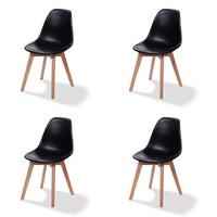 Stuhl-Set Keeve - Schwarz, MODERN, Holz/Metall (47/83/53cm) - MID.YOU