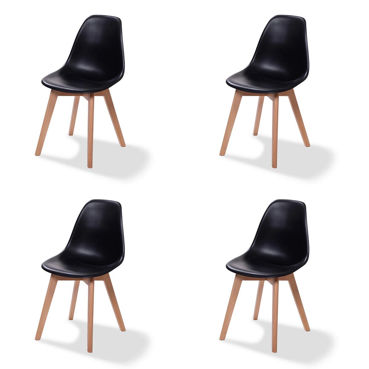 Stuhl-Set Keeve - Schwarz, MODERN, Holz/Metall (47/83/53cm) - MID.YOU