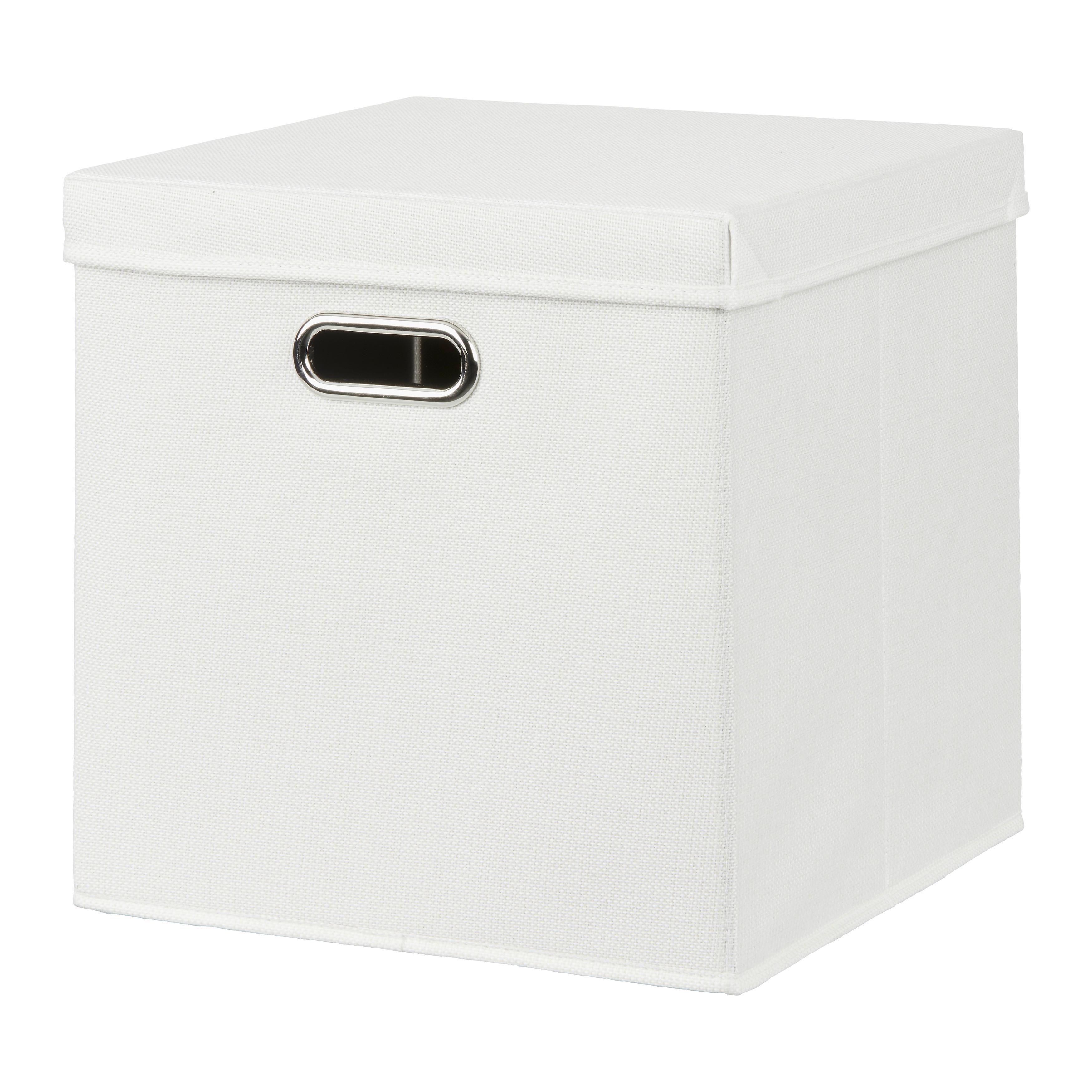 Skladací box BOBBY S VEKOM - biela, Modern, kartón/textil (33/33/33cm) - Mömax