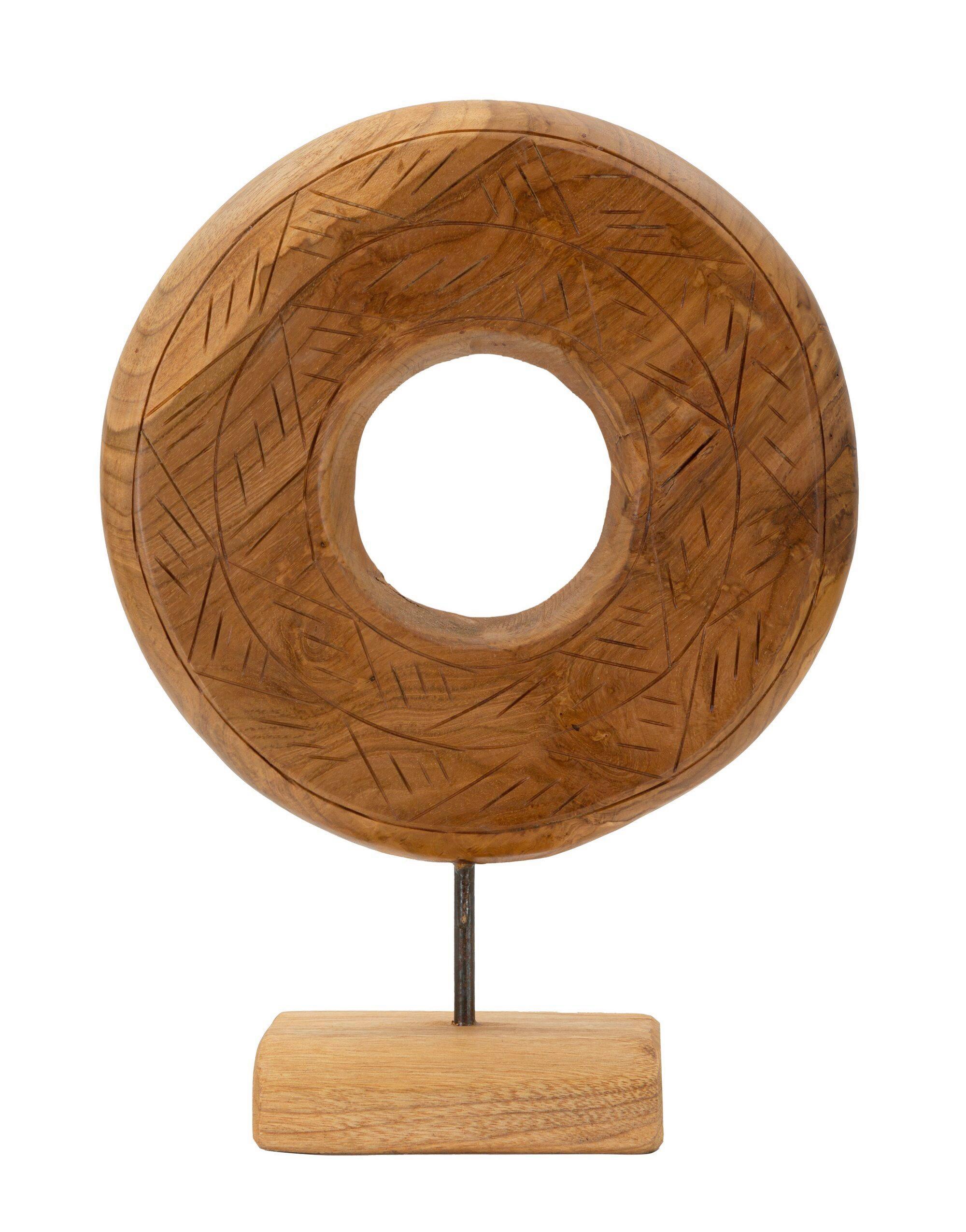 Skulptur Dorat Teak, Braun B: 28 Cm - Braun, Basics, Holz (28/38/10cm)