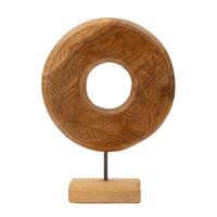 Skulptur Dorat Teak, Braun B: 28 Cm - Braun, Basics, Holz (28/38/10cm)