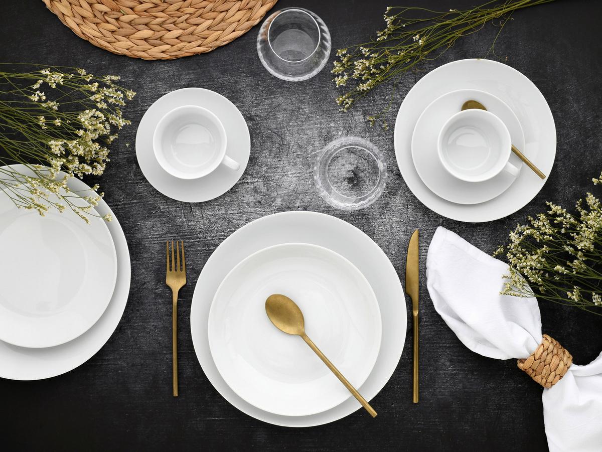 Kombiservice Luna 30--Teilig., Weiß - Weiß, Basics, Keramik - Creatable