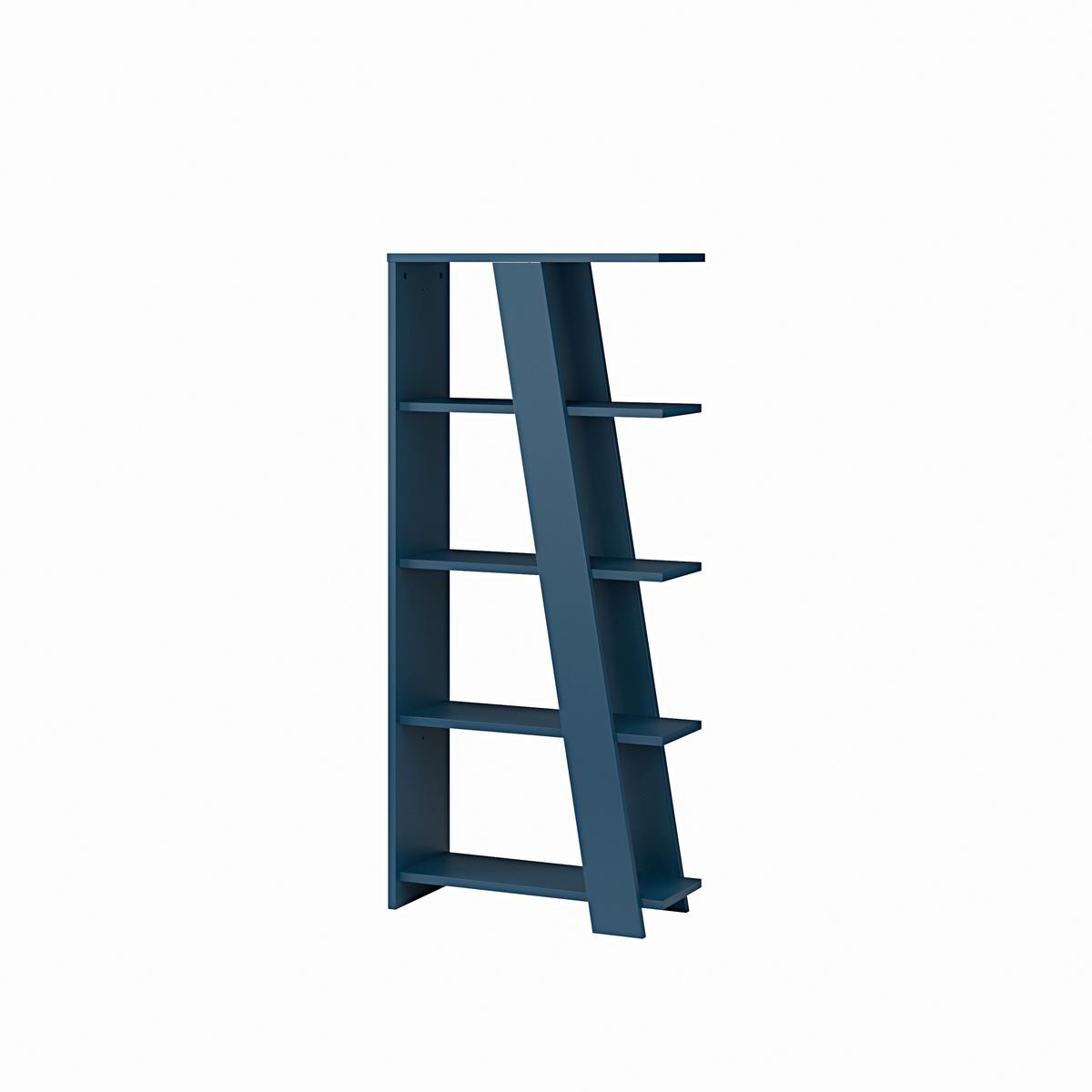 REGÁL NATTA - tmavomodrá, Modern, kompozitné drevo (72/161/29,6cm)