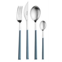 sada príborov SUSHI PRO - svetlomodrá/farba ušľachtilej ocele, Basics, kov/plast - Pintinox