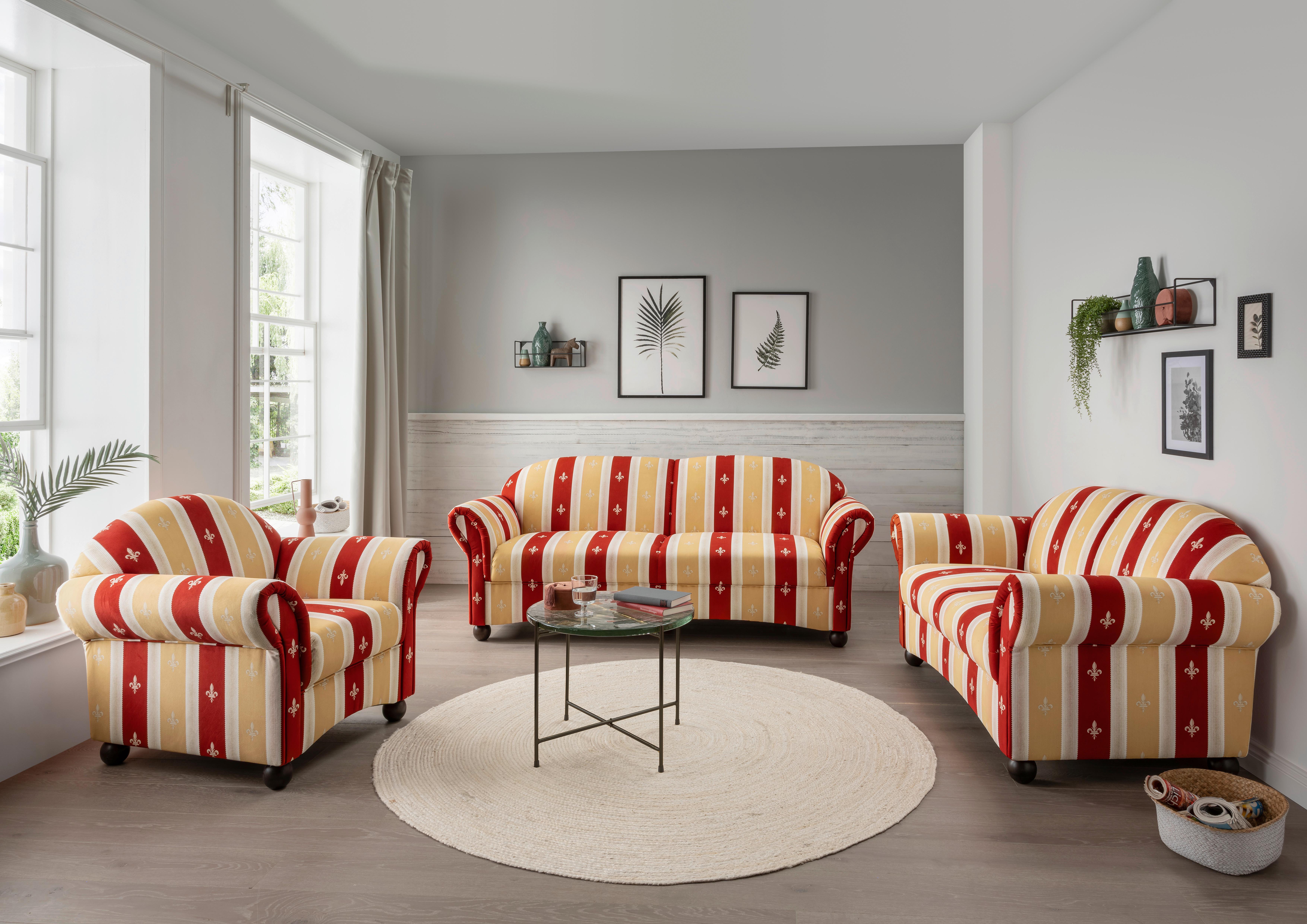 2-Sitzer-Sofa Torello Rot - Wengefarben/Rot, KONVENTIONELL, Textil (151/84/80cm) - Livetastic