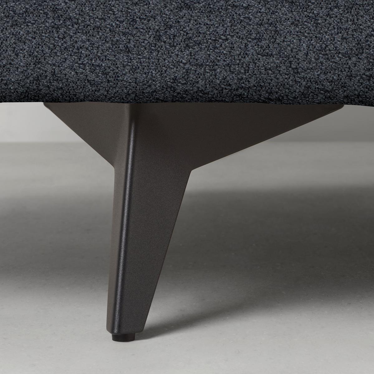 Rohová sedačka AXEL, ľavá, tmavosivá tkanina - čierna/tmavosivá, Modern, kov/textil (250/291cm) - Mömax