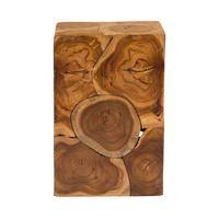 Beistelltisch aus Teakholz Radix, Naturfarben - Naturfarben, Natur, Holz (30/45/30cm) - Kayoom