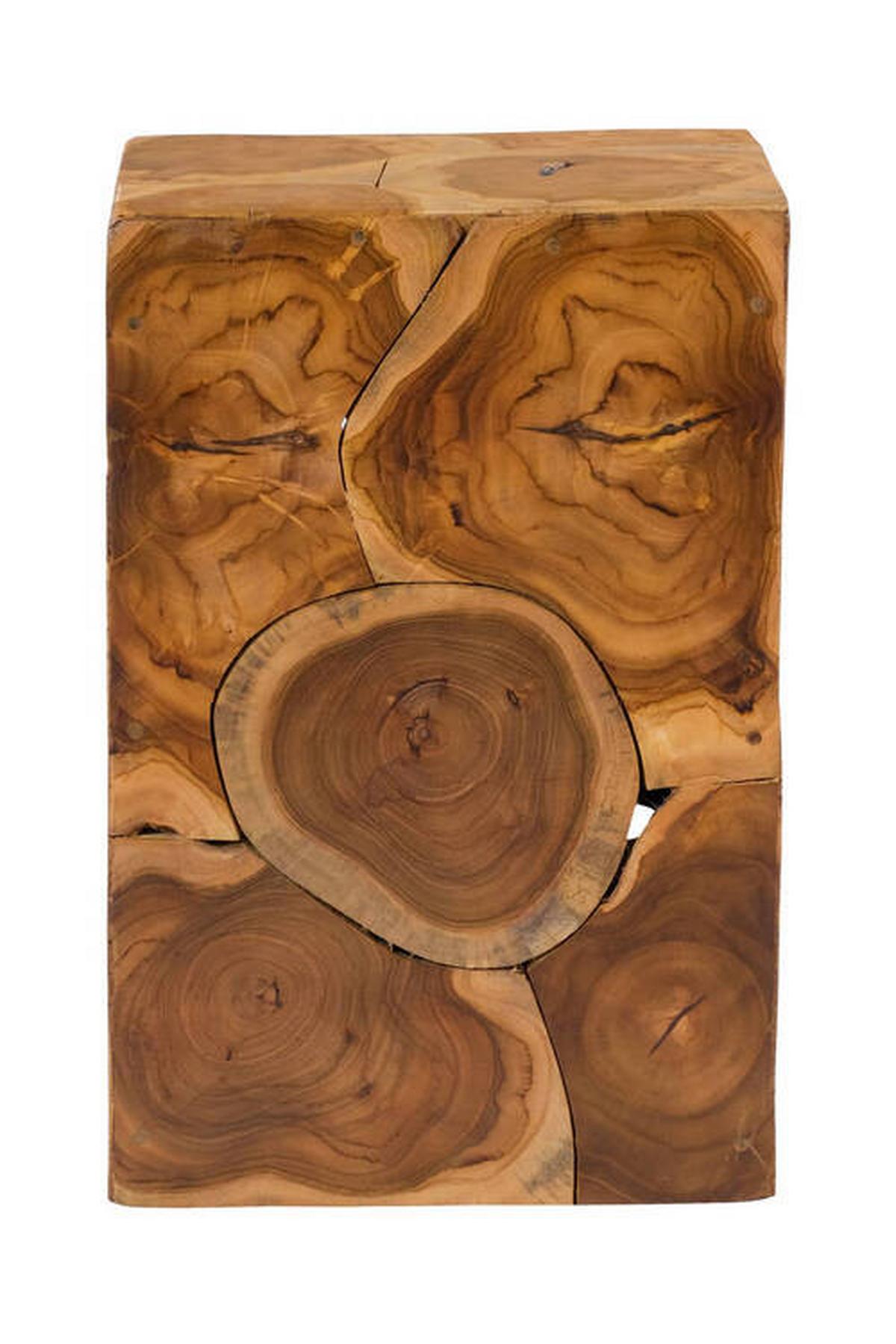 Beistelltisch aus Teakholz Radix, Naturfarben - Naturfarben, Natur, Holz (30/45/30cm) - Kayoom