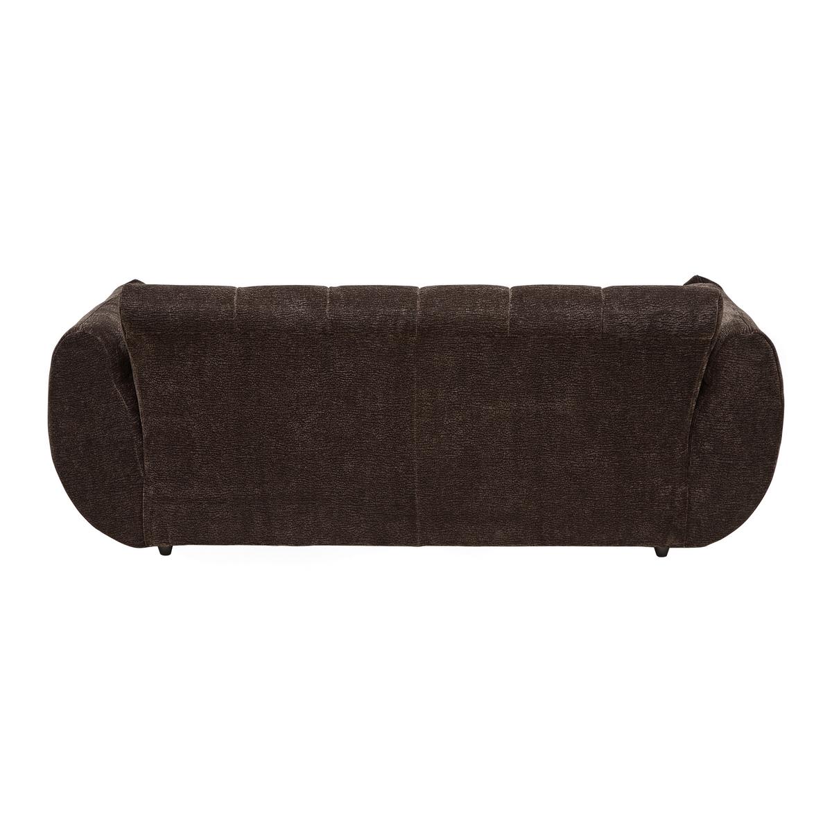Veľká pohovka PANDA, tmavohnedá ženilka - čierna/tmavohnedá, Modern, textil/plast (218/81/104cm) - Mömax