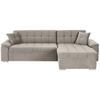 Ecksofa Bali Grau, 257x167cm - Beige, Trend, Textil (257/167cm) - Livetastic